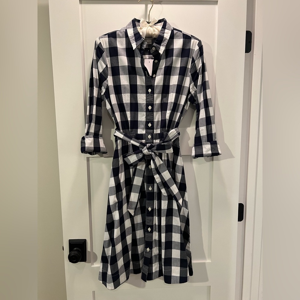 J.Crew gingham shirt dress